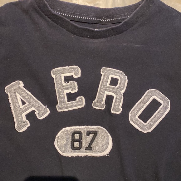 Mens Aeropostale T-shirt Black Size medium - Picture 2 of 4